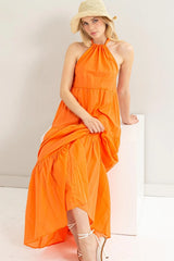 Trendsi HYFVE Halter Neck Cover Up Maxi Dress -