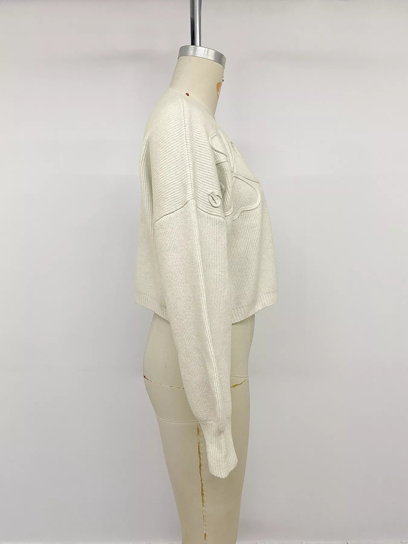 Trendsi Four-Leaf Clover Open Front Cardigan -
