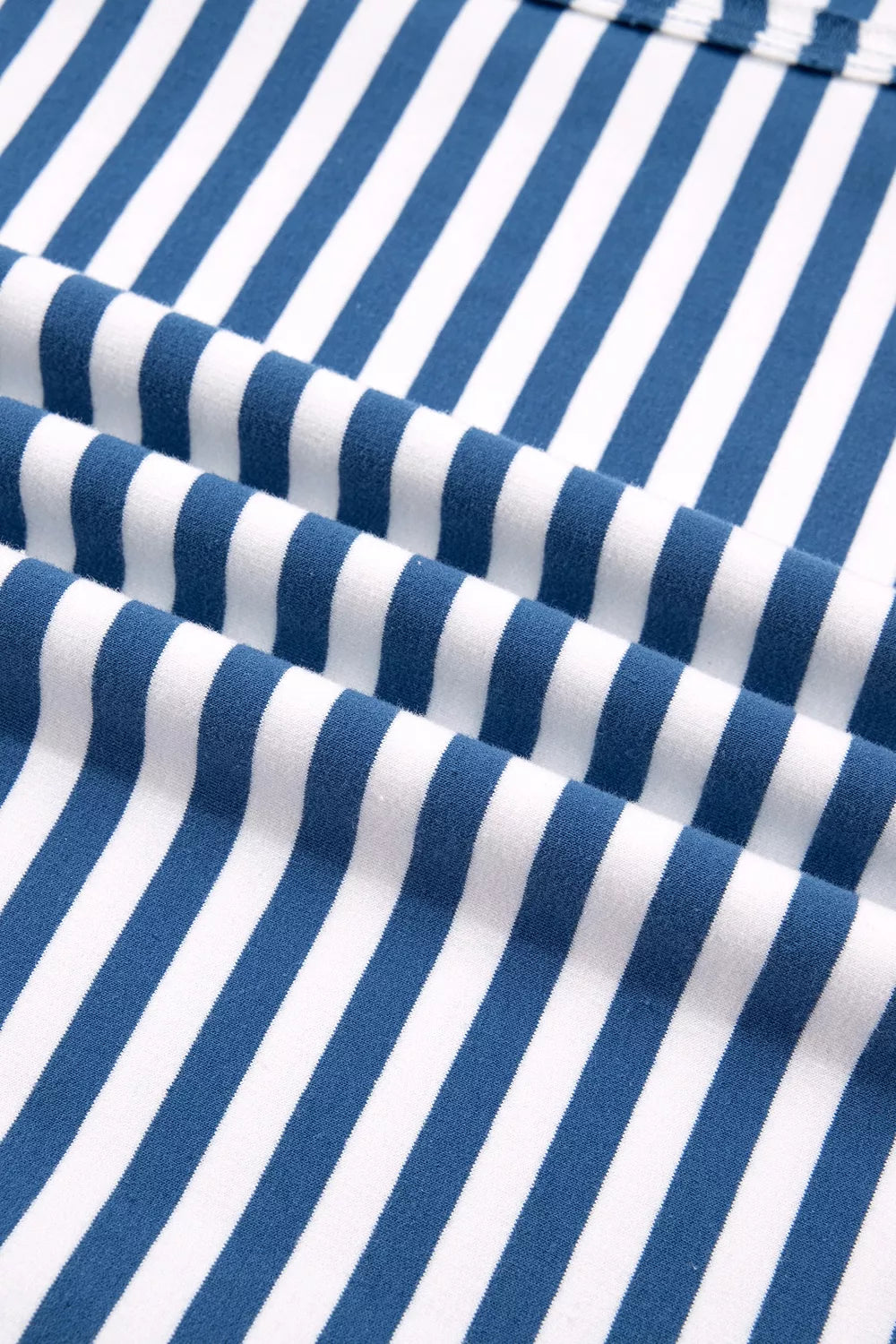 Trendsi Stripe Color Block Trim Raw Seam Split Hem Loose Sweatshirt -