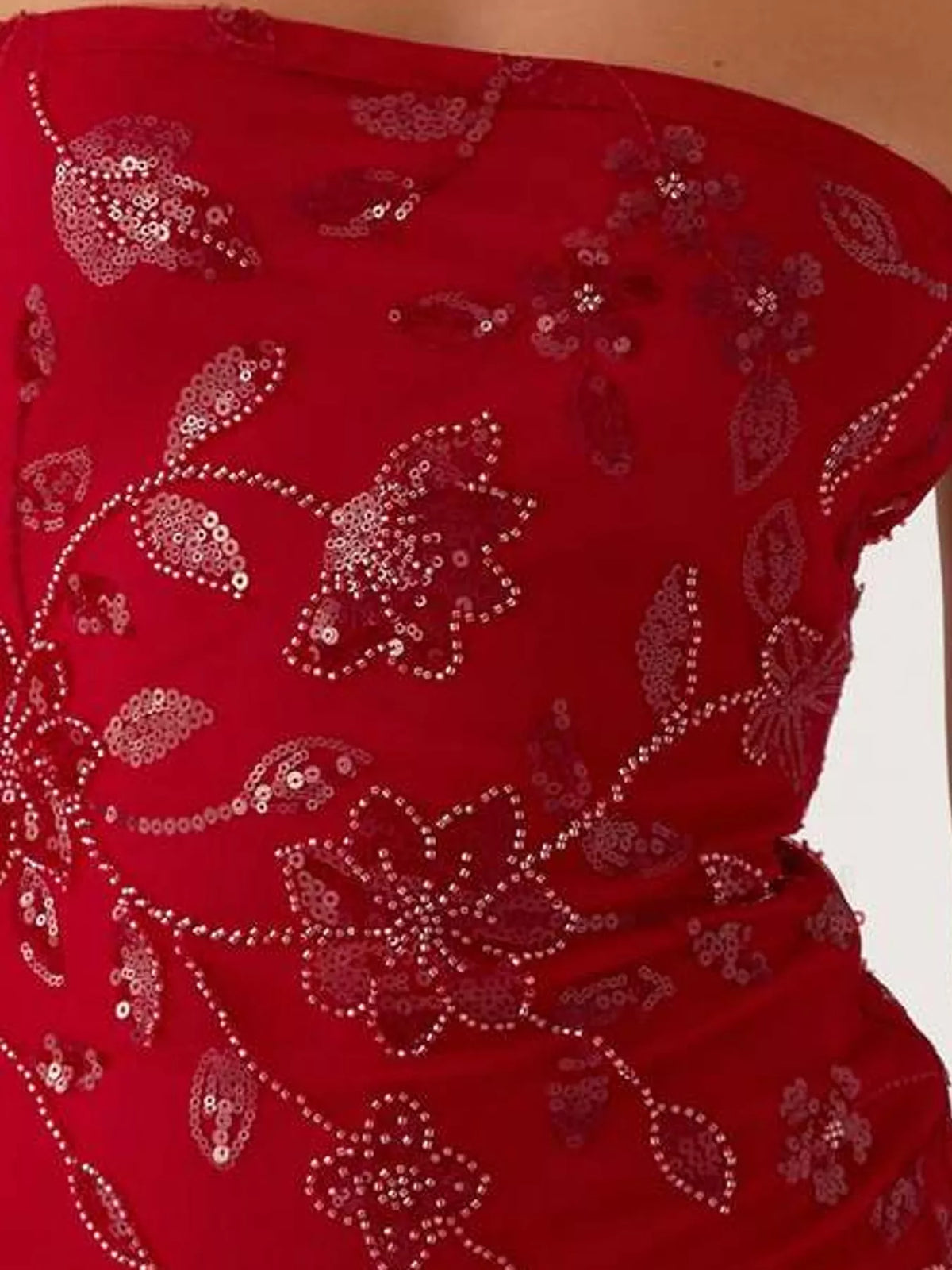 strapless mini dress, construction and design details