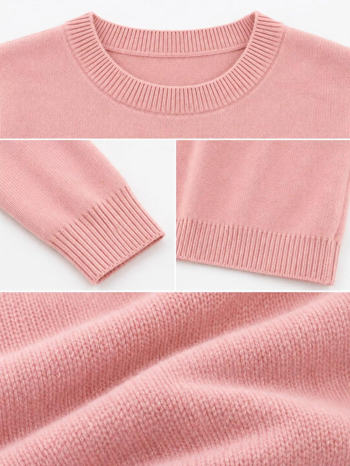 Crew Neck Long Sleeve Sweater — garment construction details