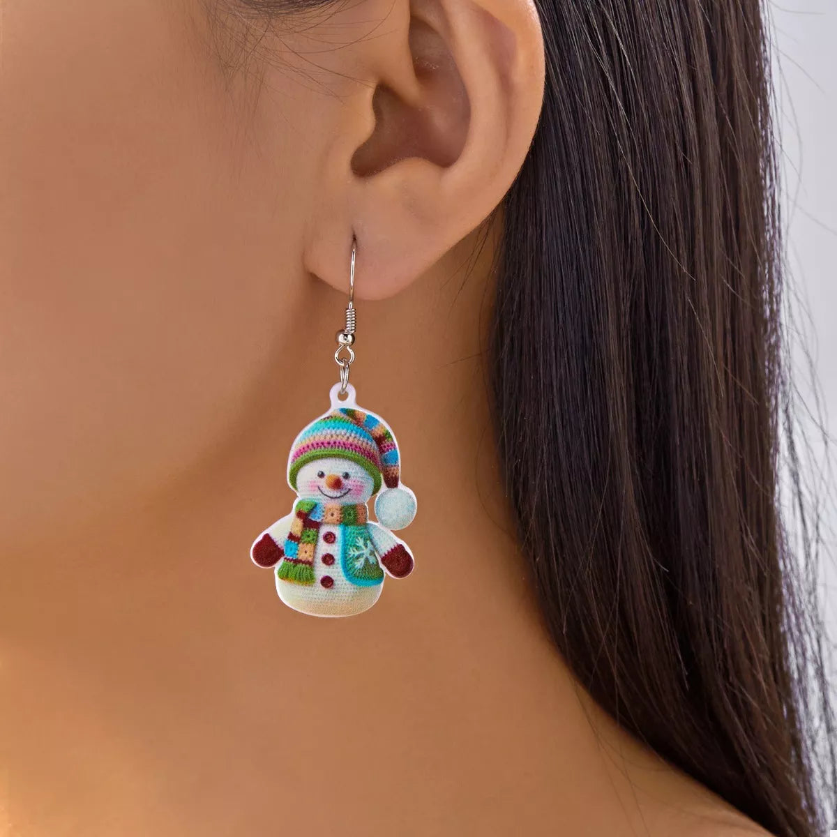 Trendsi Christmas Snowman Dangle Earrings -