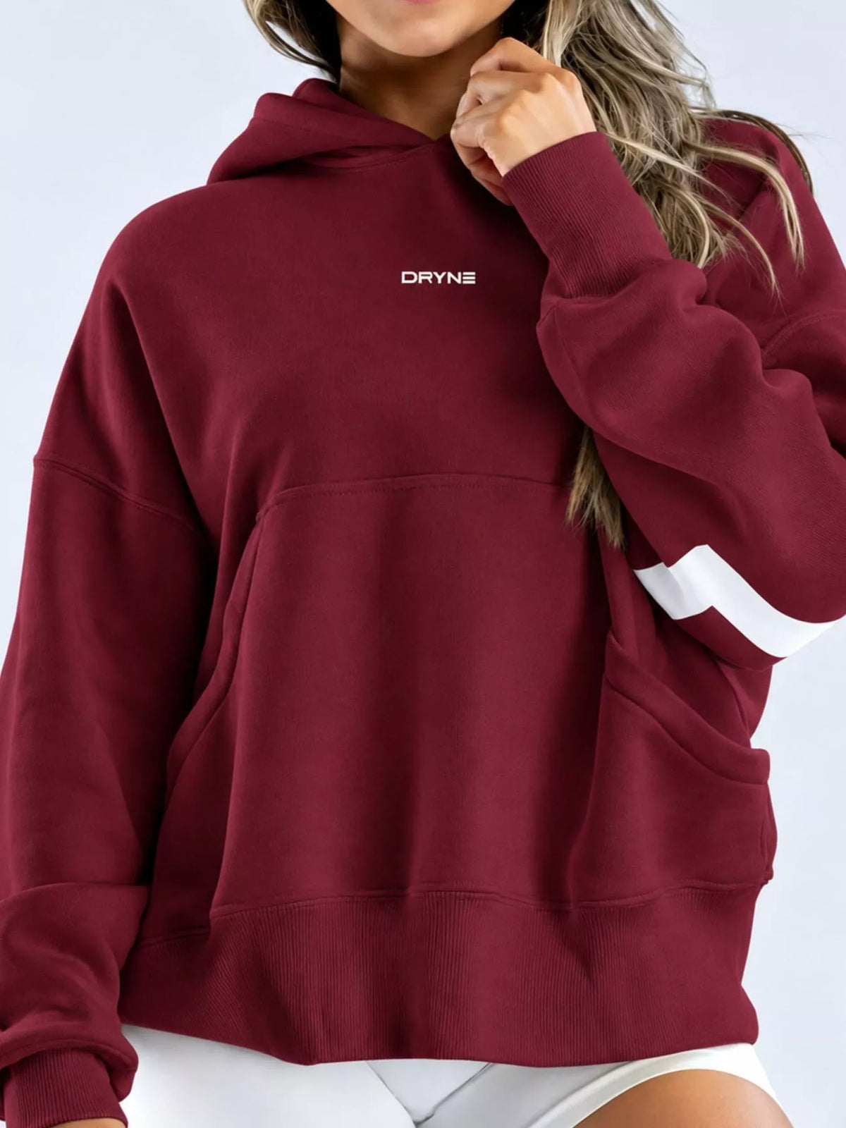 Letter-Back Kangaroo Pocket Hoodie — front view