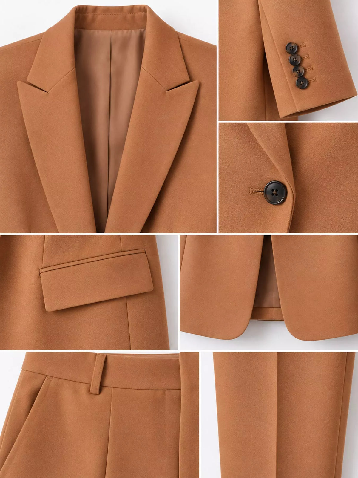 Collared long sleeve outfit set, construction and design details