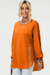 Trendsi Double Take Full Size Long Sleeve High-Low T-Shirt -