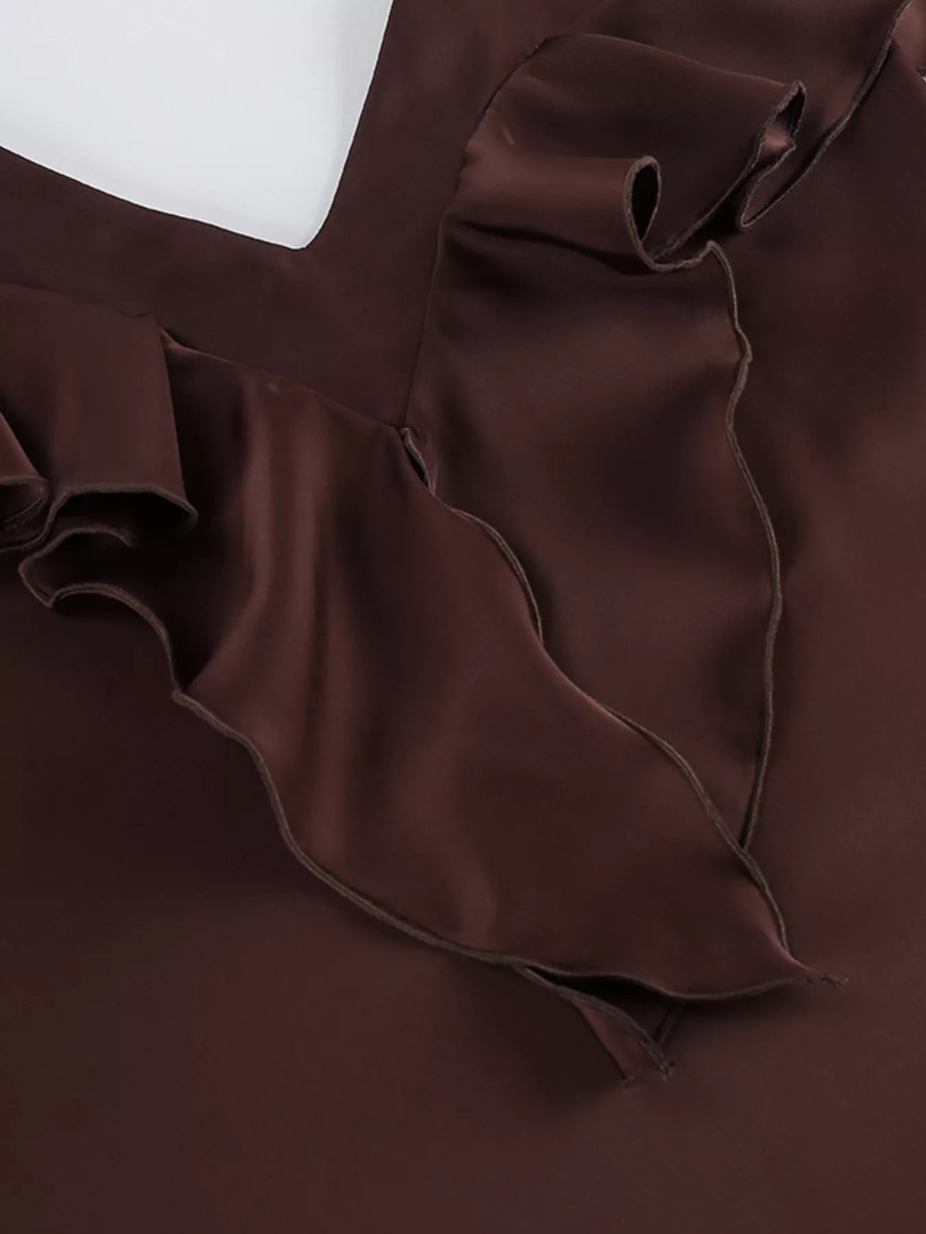 Trendsi Ruffle V-Neck Cami and Wide-Leg Pants Two-Piece Set -