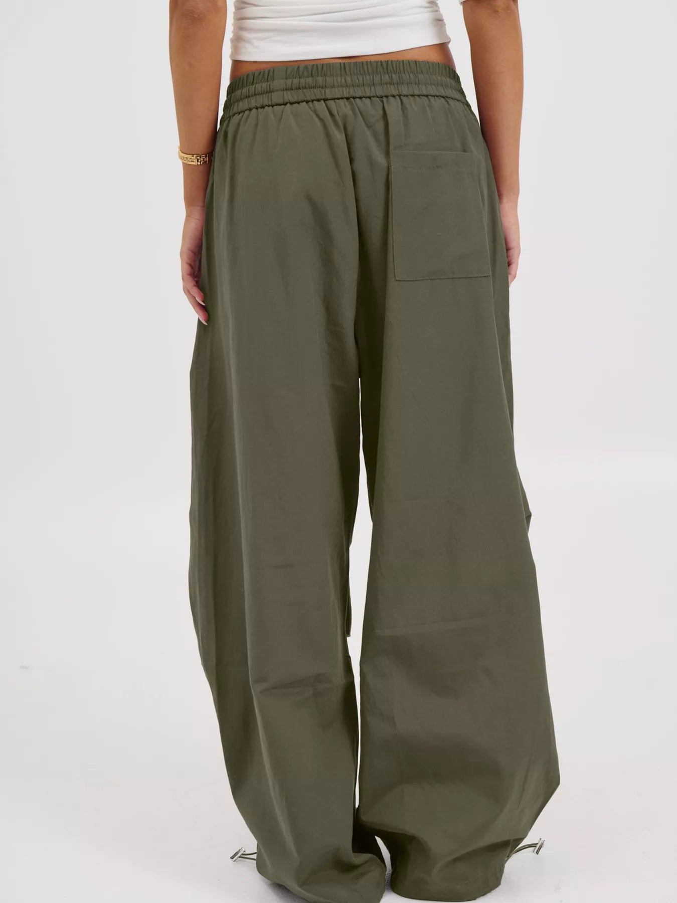 Trendsi Drawstring Wide Leg Pants -