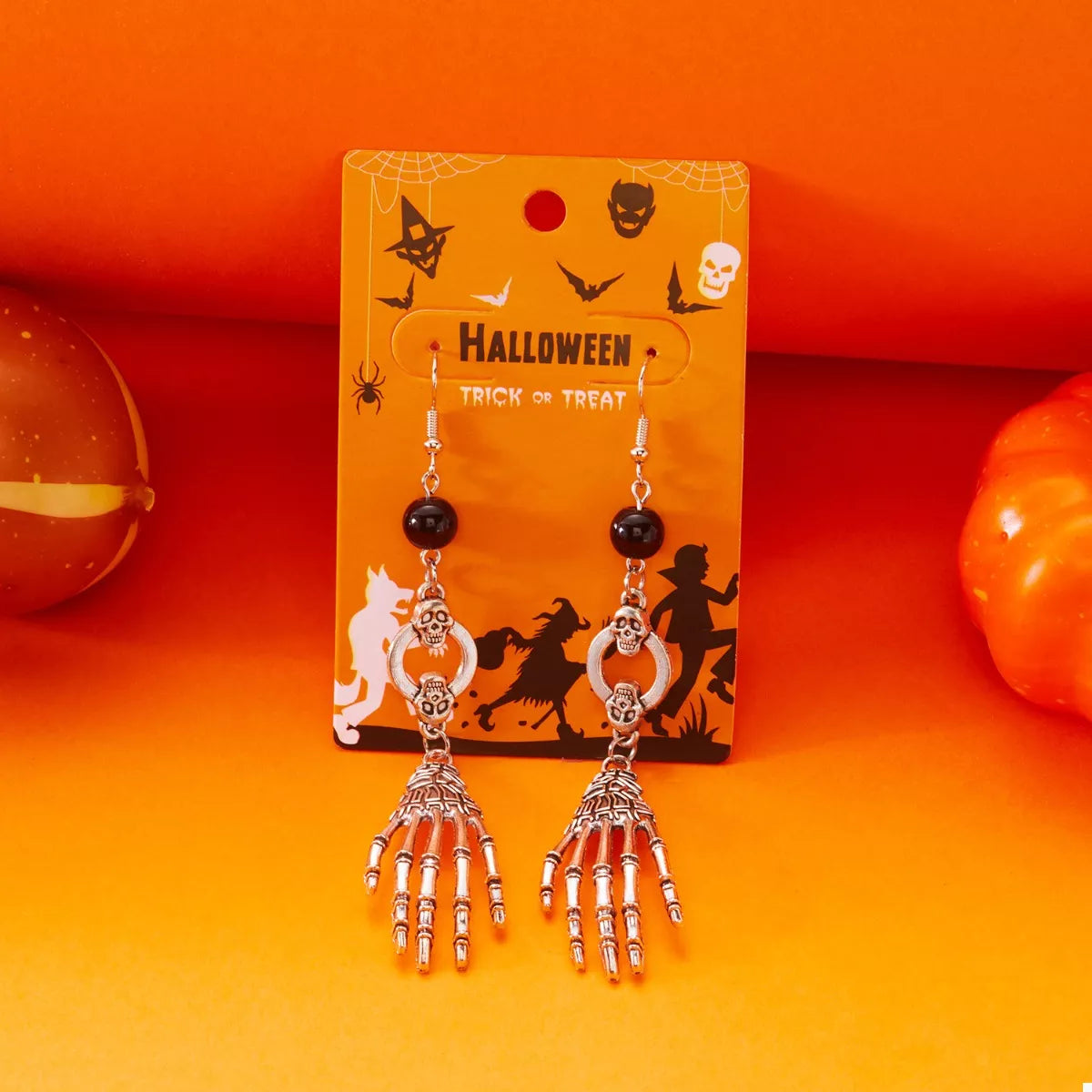 Trendsi Halloween Skeleton Hand Drop Earrings -