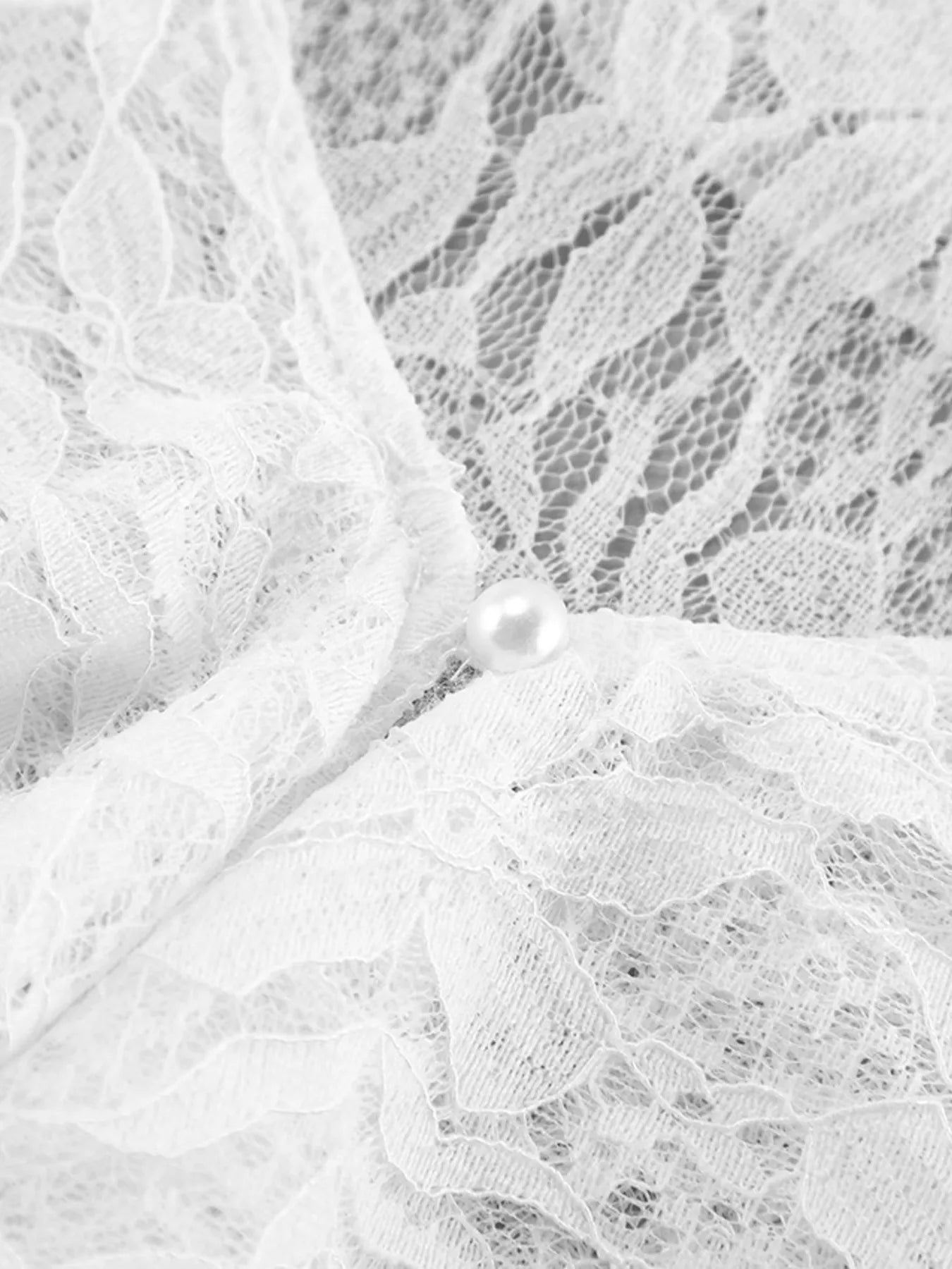 Trendsi Lace V-Neck Flare Sleeve Blouse -