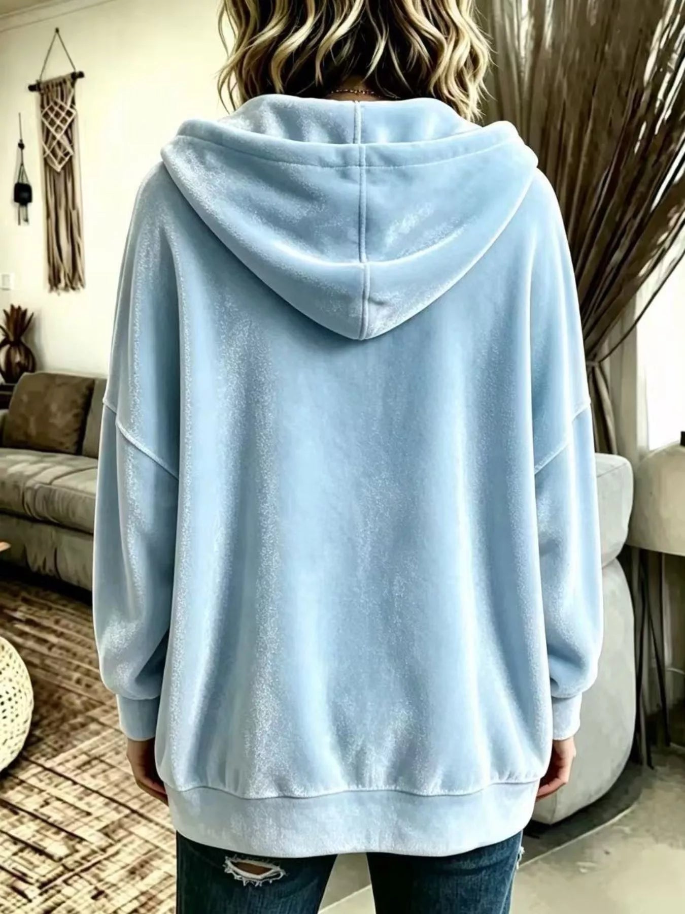 Trendsi Full Size Casual Button-Down Hooded Outerwear Plus Size -