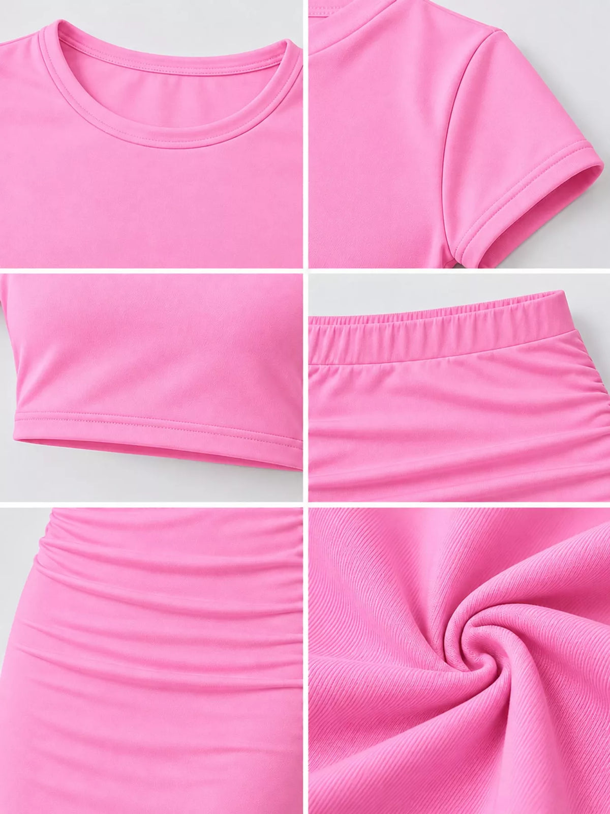 Top and skirt set, garment detail