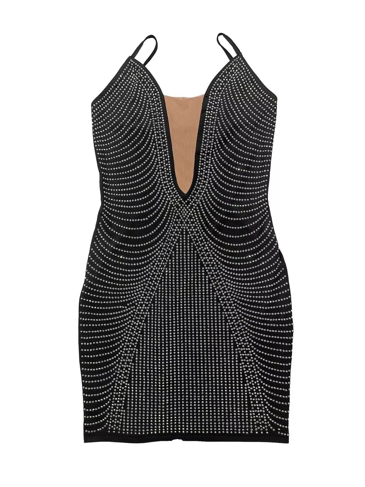 Trendsi Rhinestone Spaghetti Strap Mini Dress -