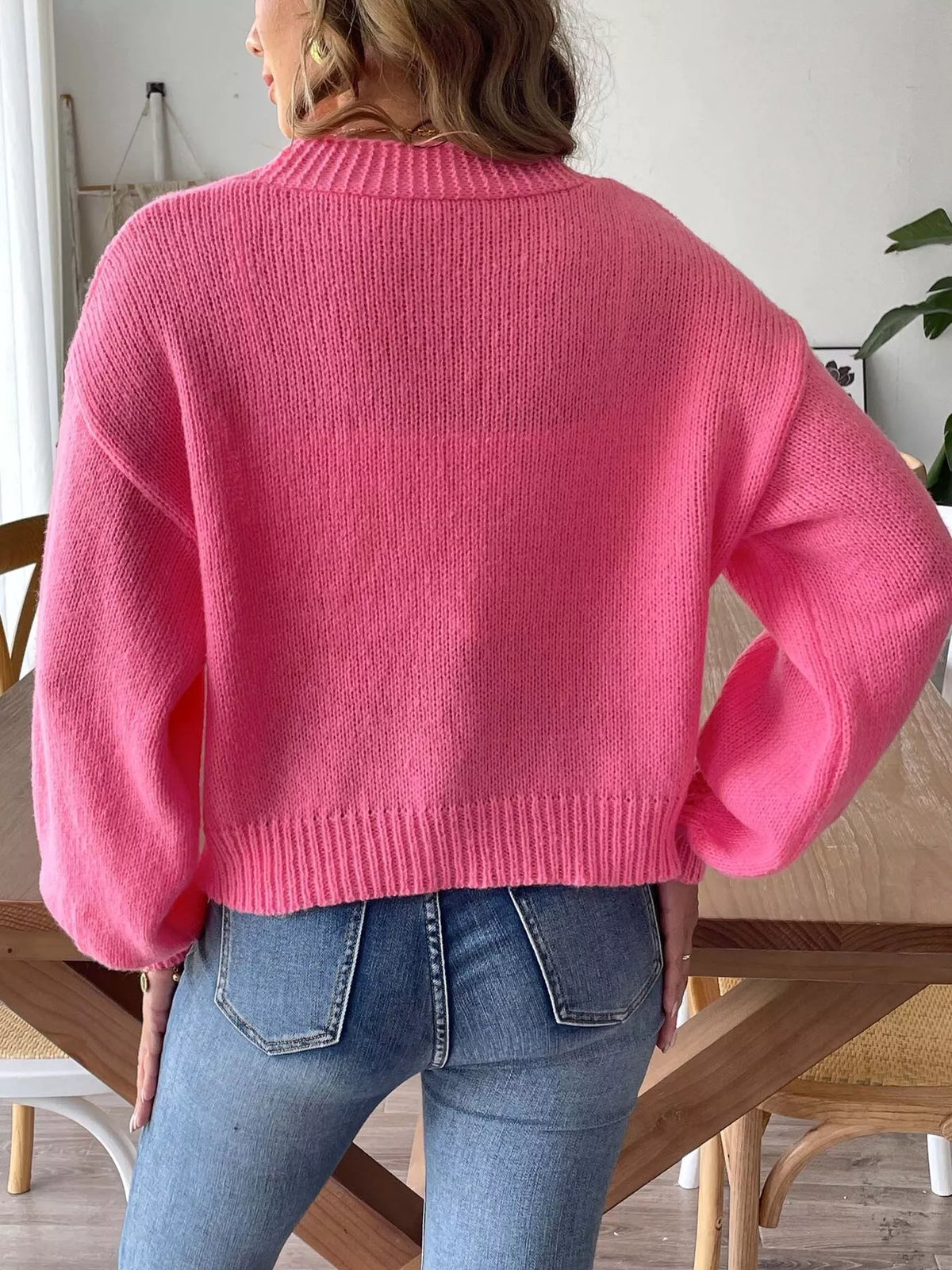 Flower open-front cardigan