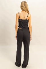Trendsi HYFVE Rib Knit Cami Top and Pants Set -