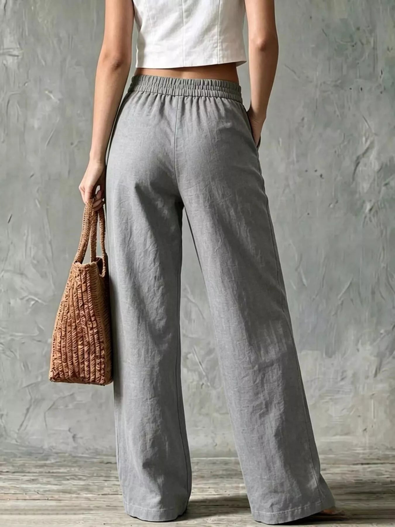 Trendsi Full Size Wide Leg Pants Plus Size -