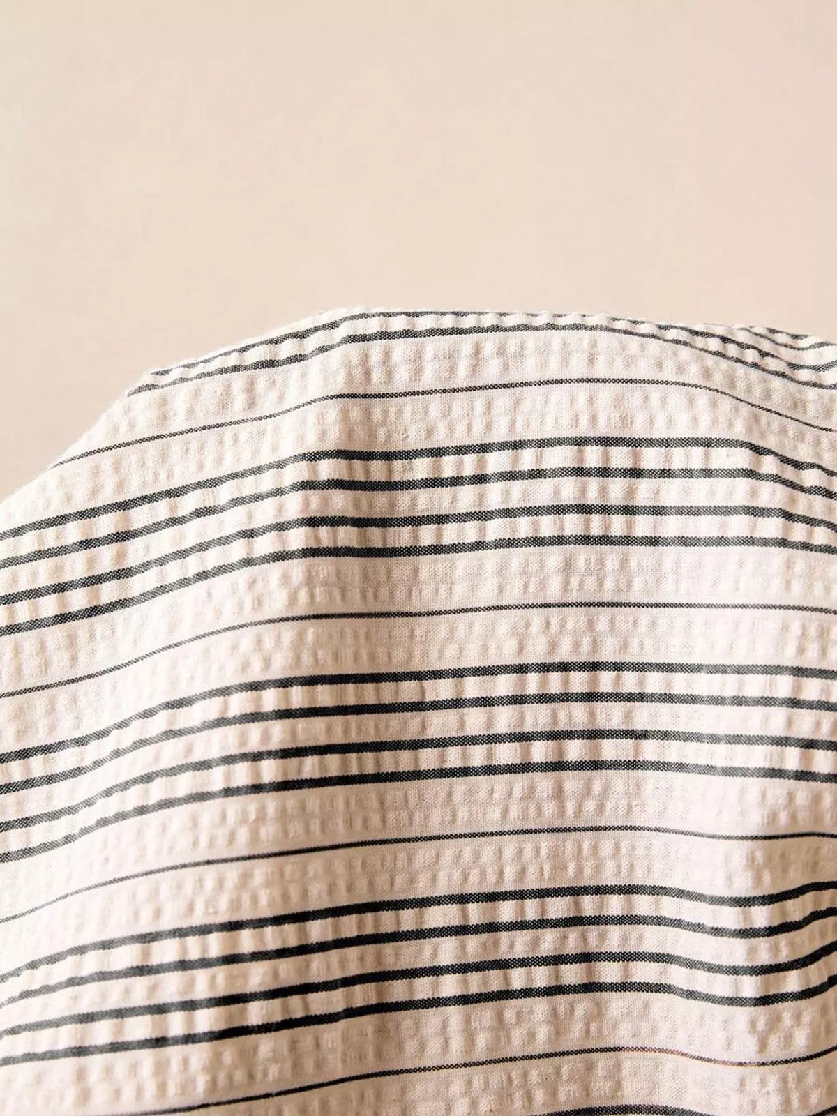 Striped skort, black striped fabric detail
