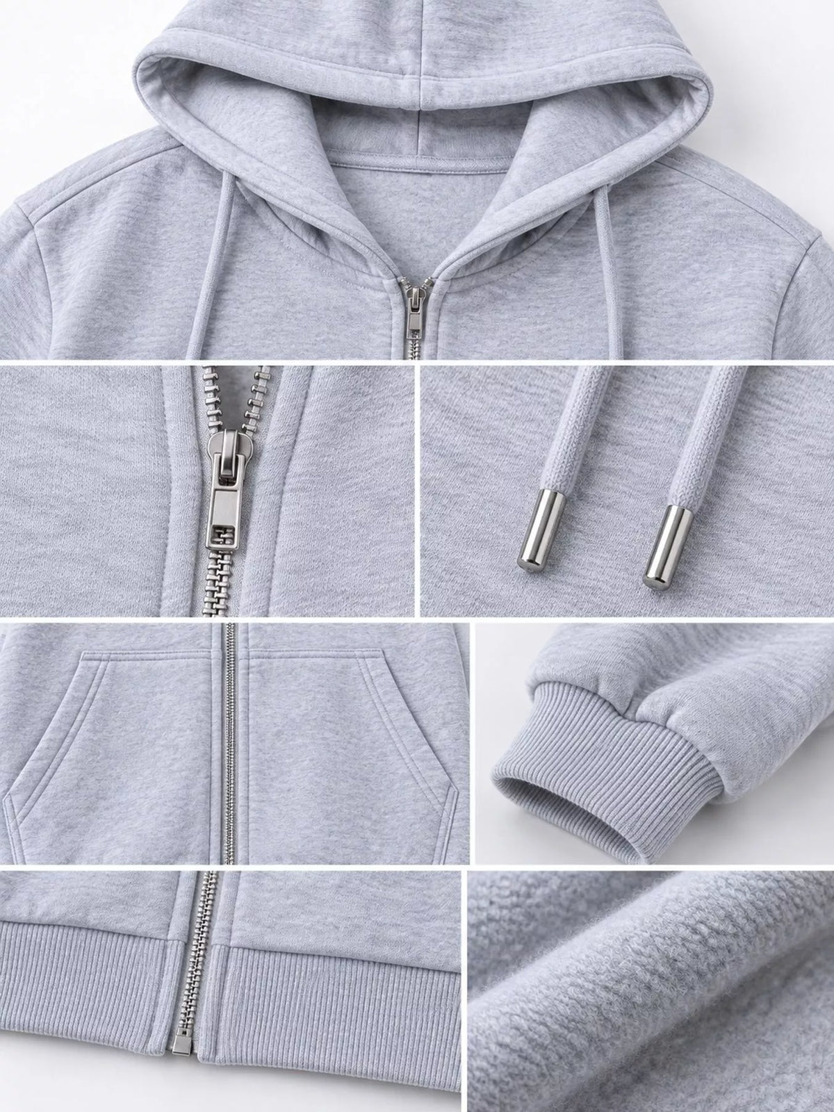 Long-sleeve hoodie, garment detail