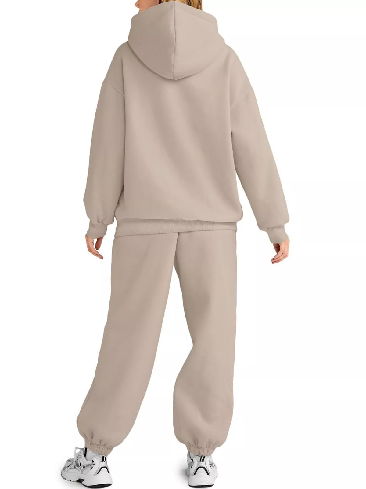 Kangaroo Pocket Hoodie and Joggers Set — back view