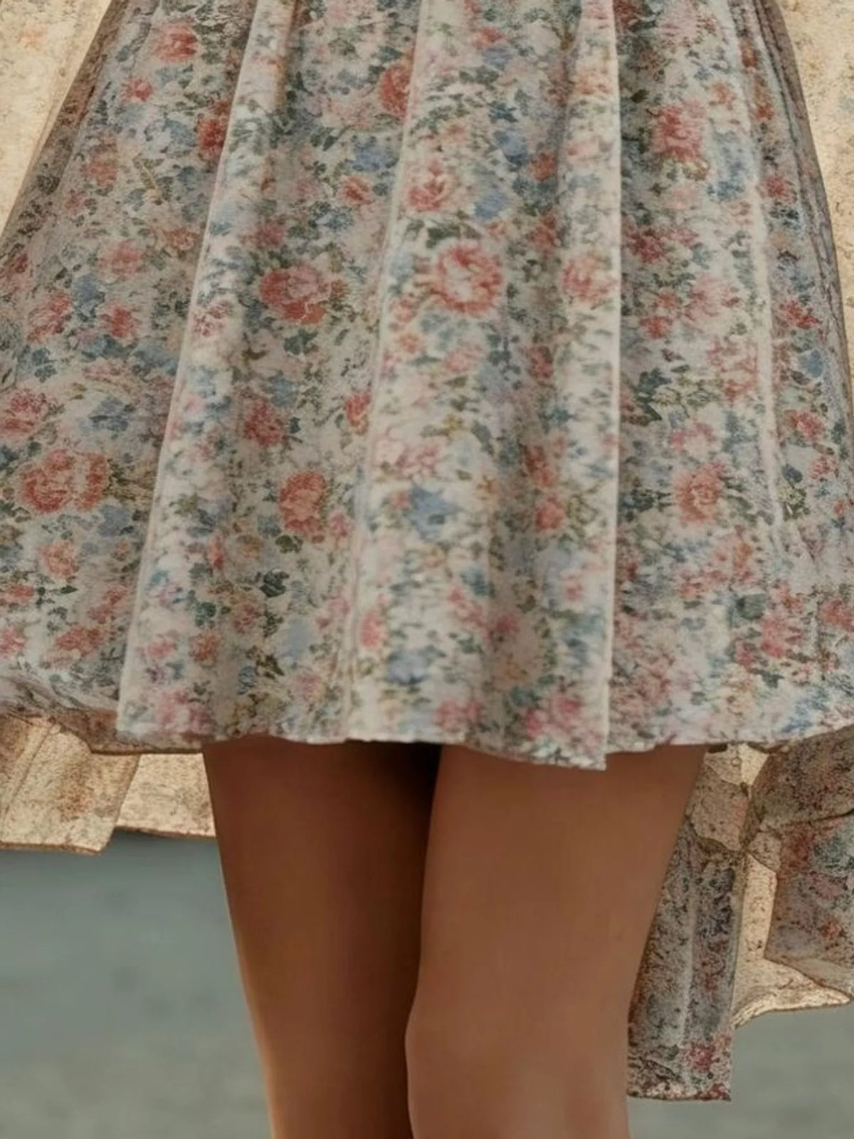 Mock neck long sleeve mini dress, construction and design details