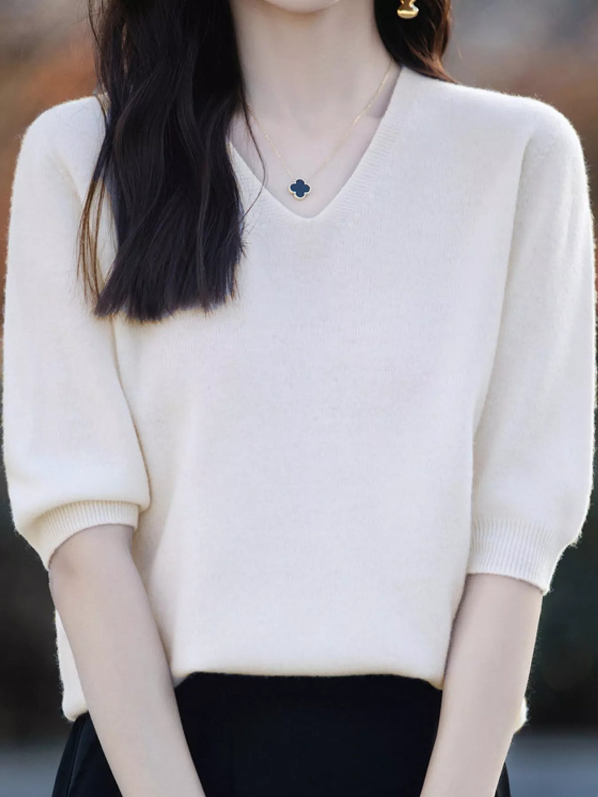 Short-sleeve sweater