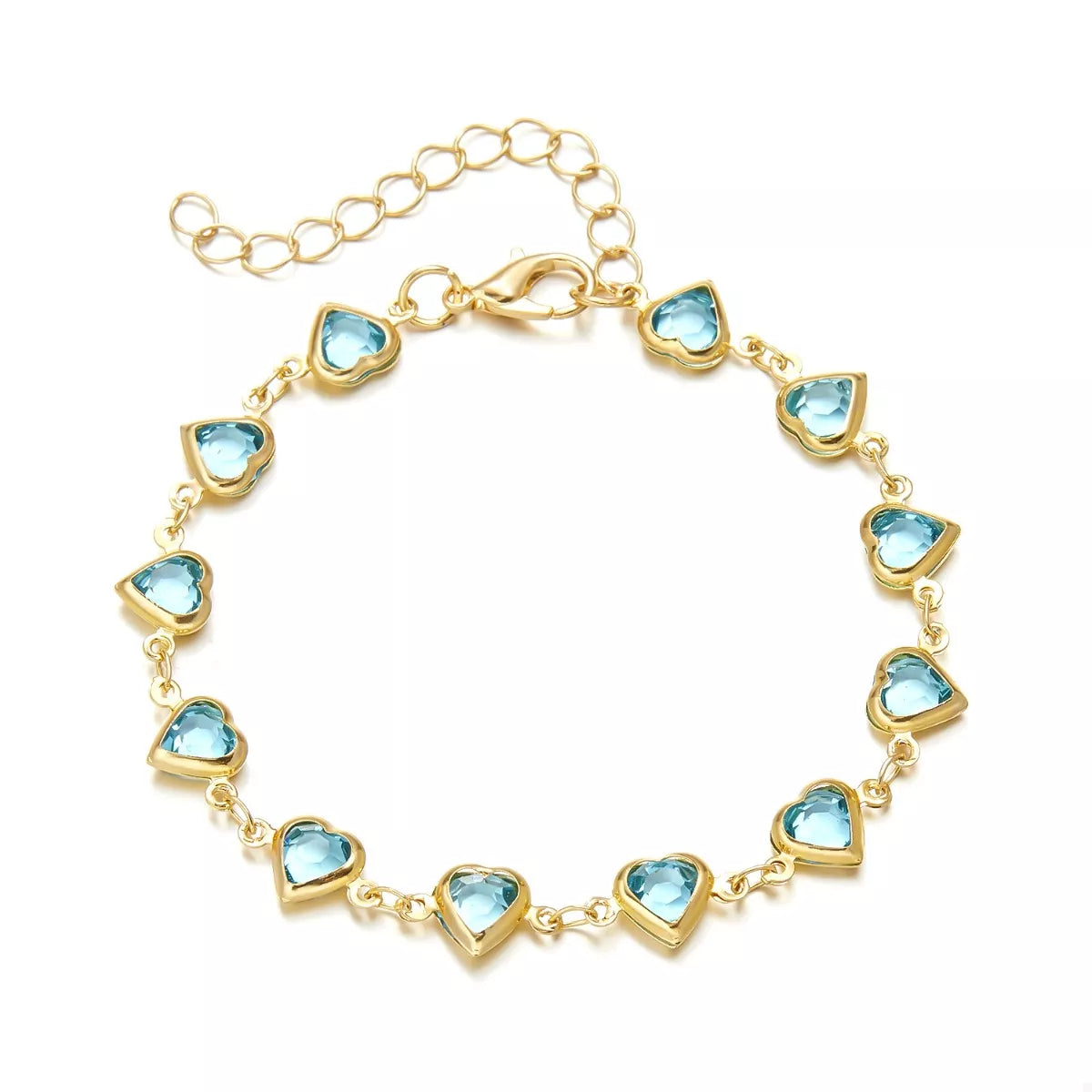 Trendsi 18K Gold-Plated Heart Bracelet -