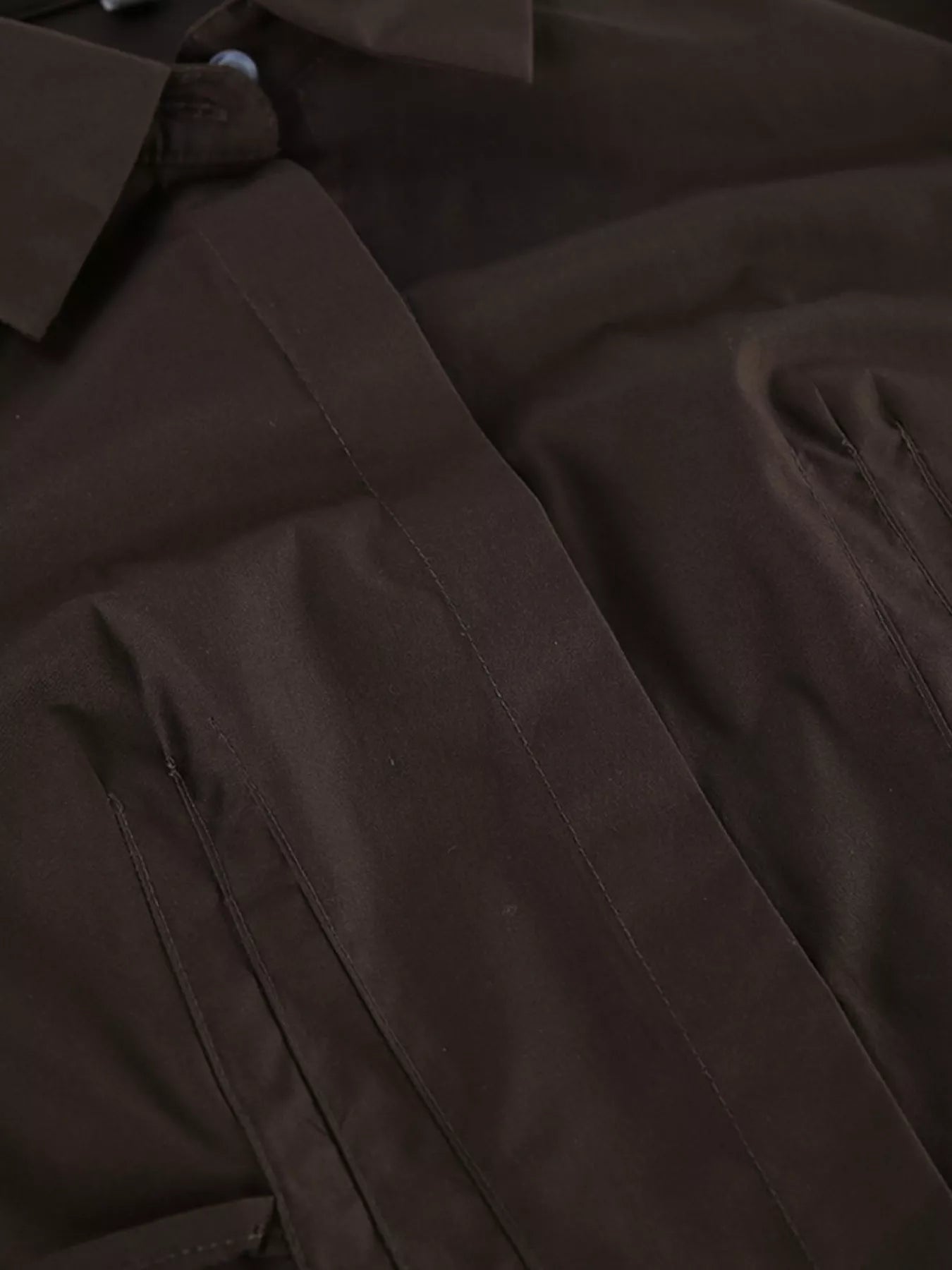 Trendsi Slim-Fit Ruched Waist Shirt -