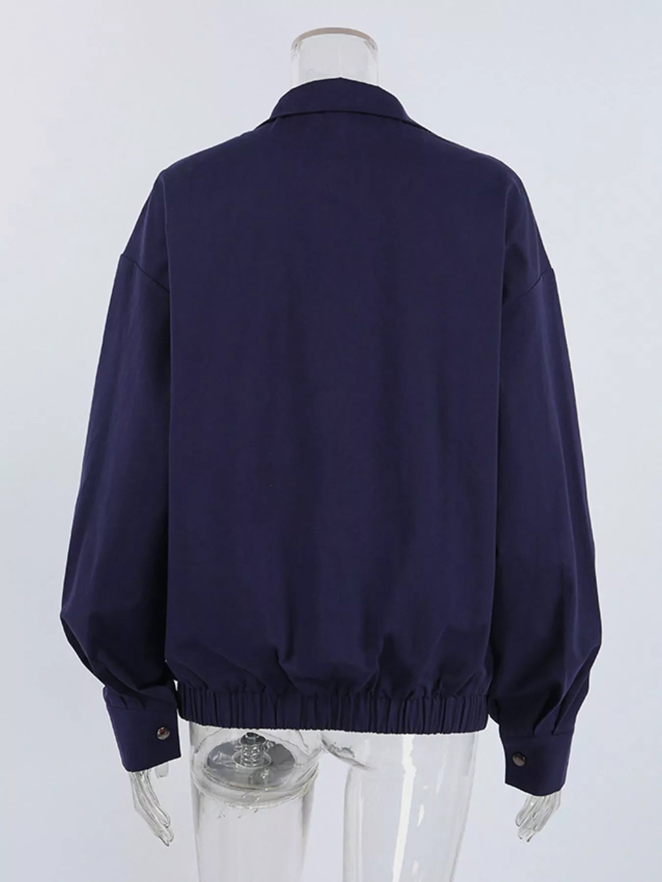 Trendsi Snap Down Dropped Shoulder Jacket -