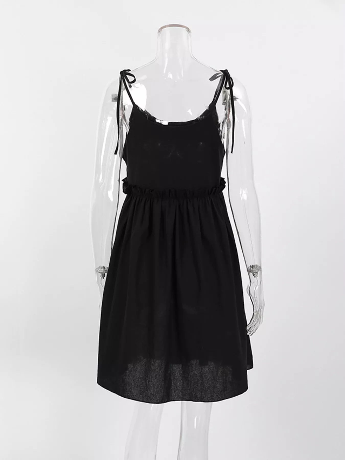 Trendsi Frill Tie Shoulder Mini Dress -