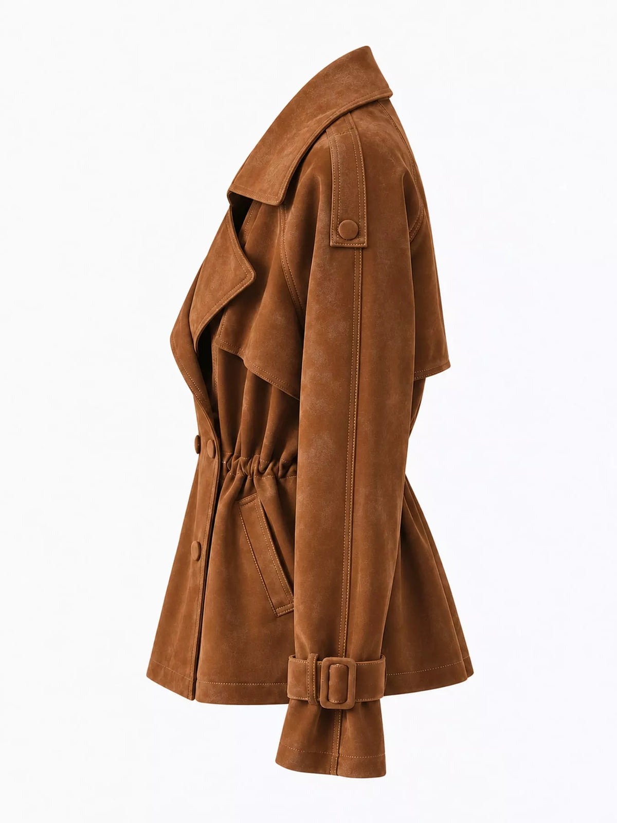 Double Breasted Long Sleeve Jacket — side view