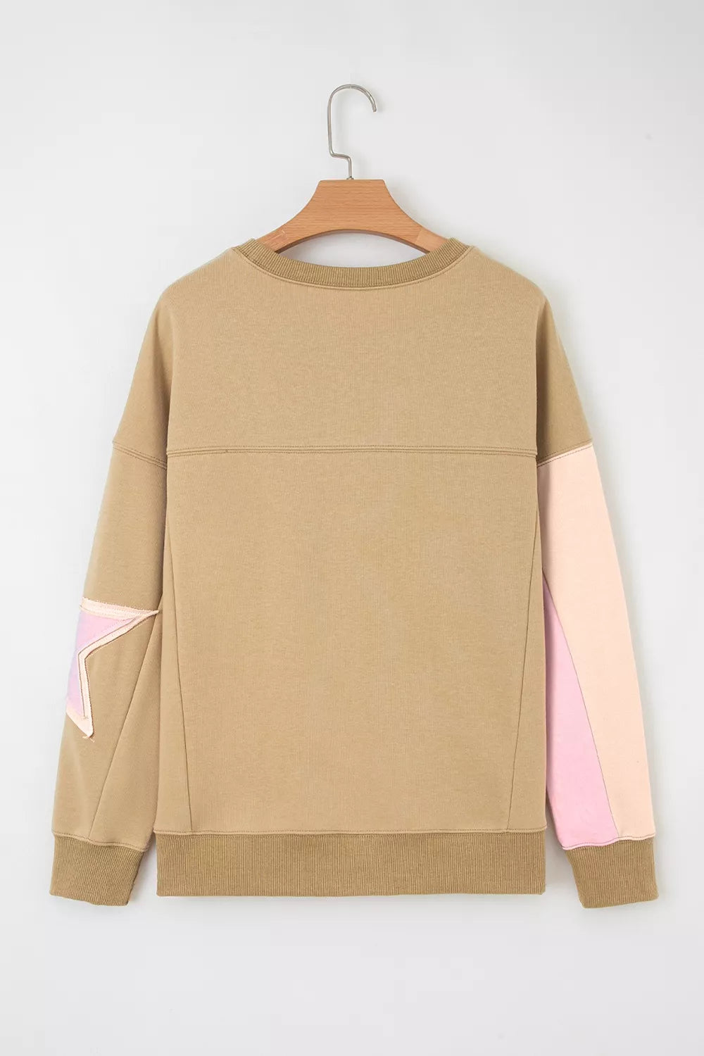 Trendsi Star Patch Crew Neck Sweatshirt -