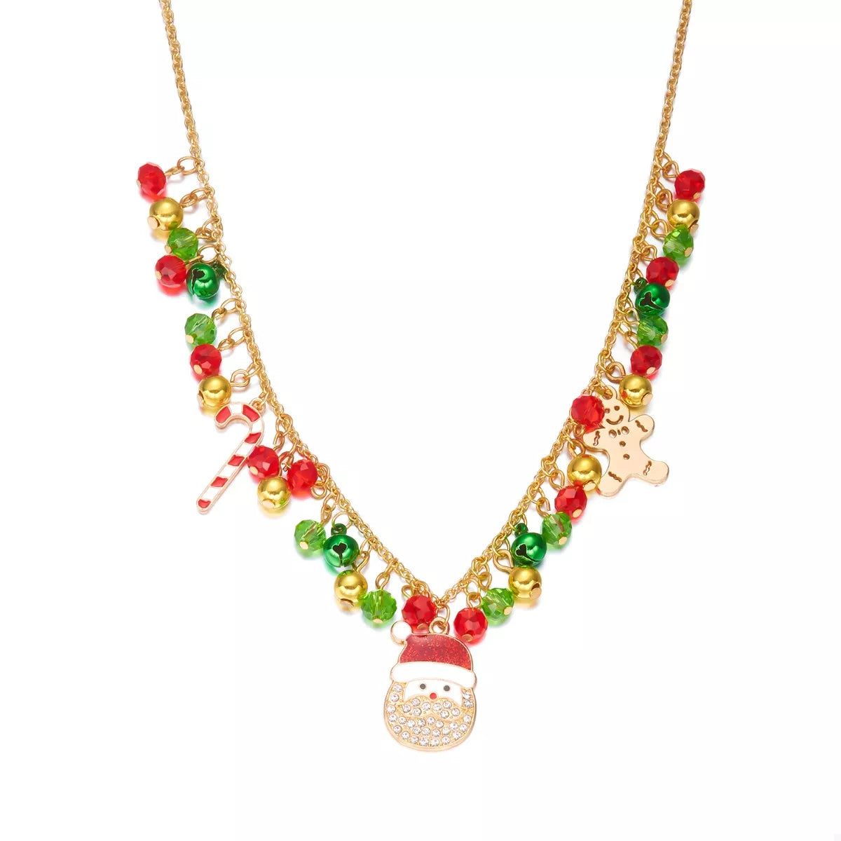 Trendsi 18K Gold-Plated Christmas Charm Necklace -