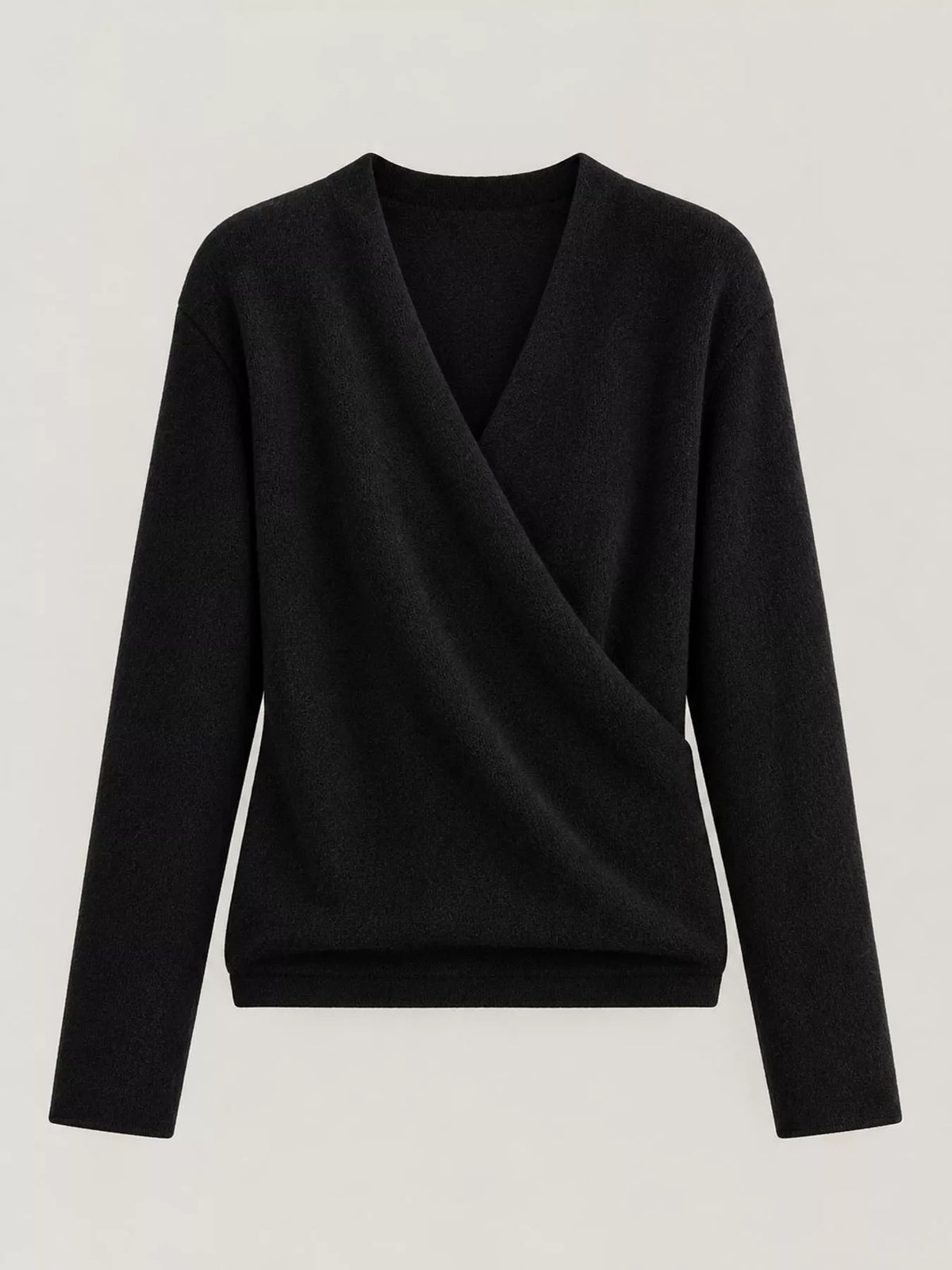 Surplice Long Sleeve Sweater — garment front