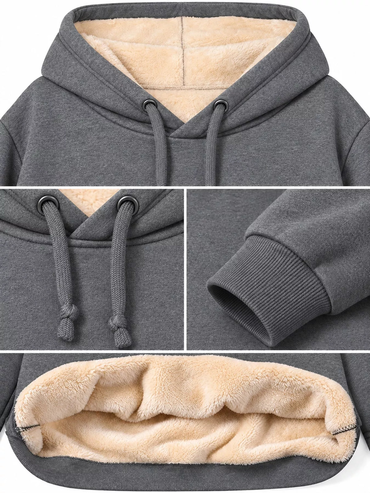 Long-sleeve hoodie, garment detail