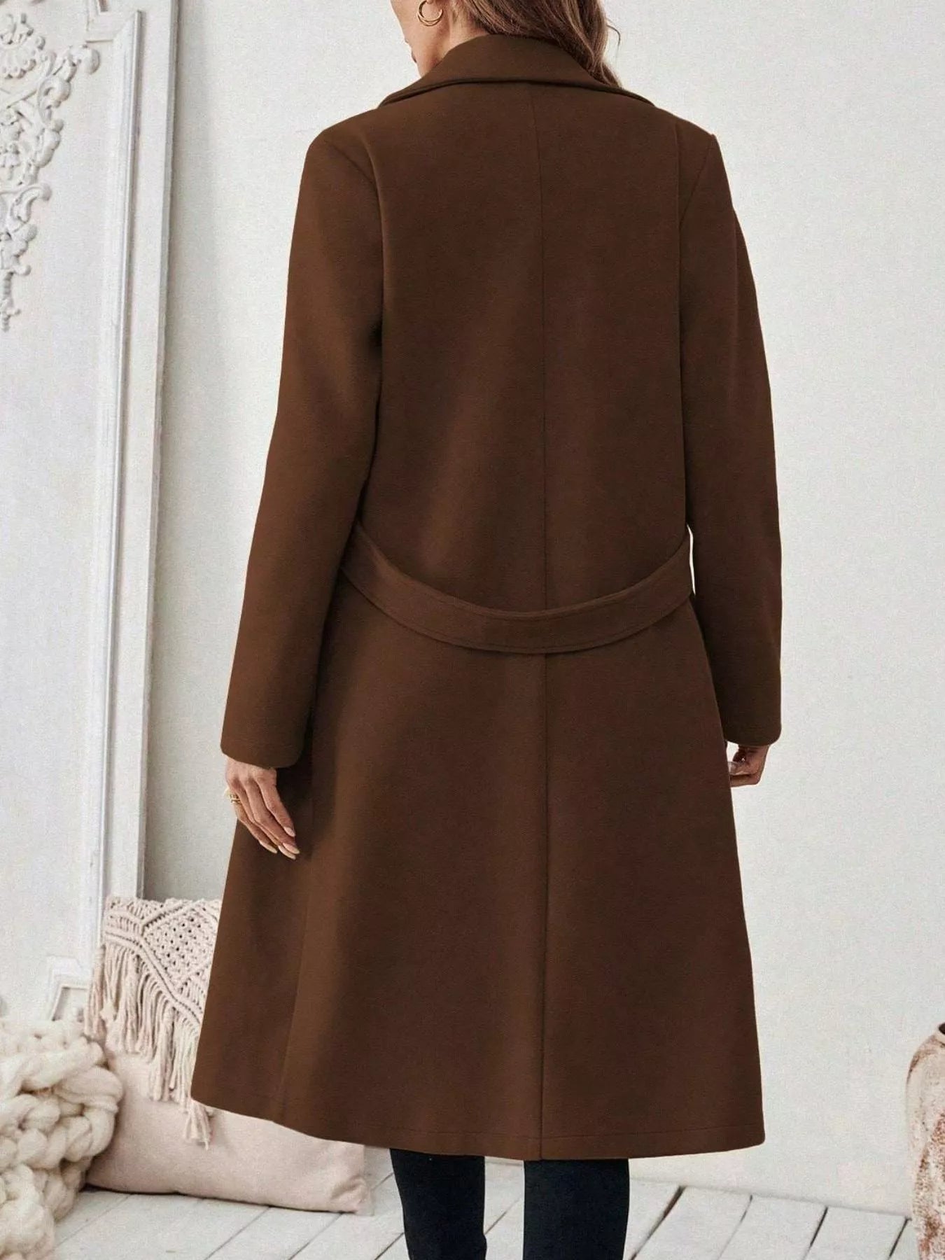 Trendsi Single-Button Longline Coat -