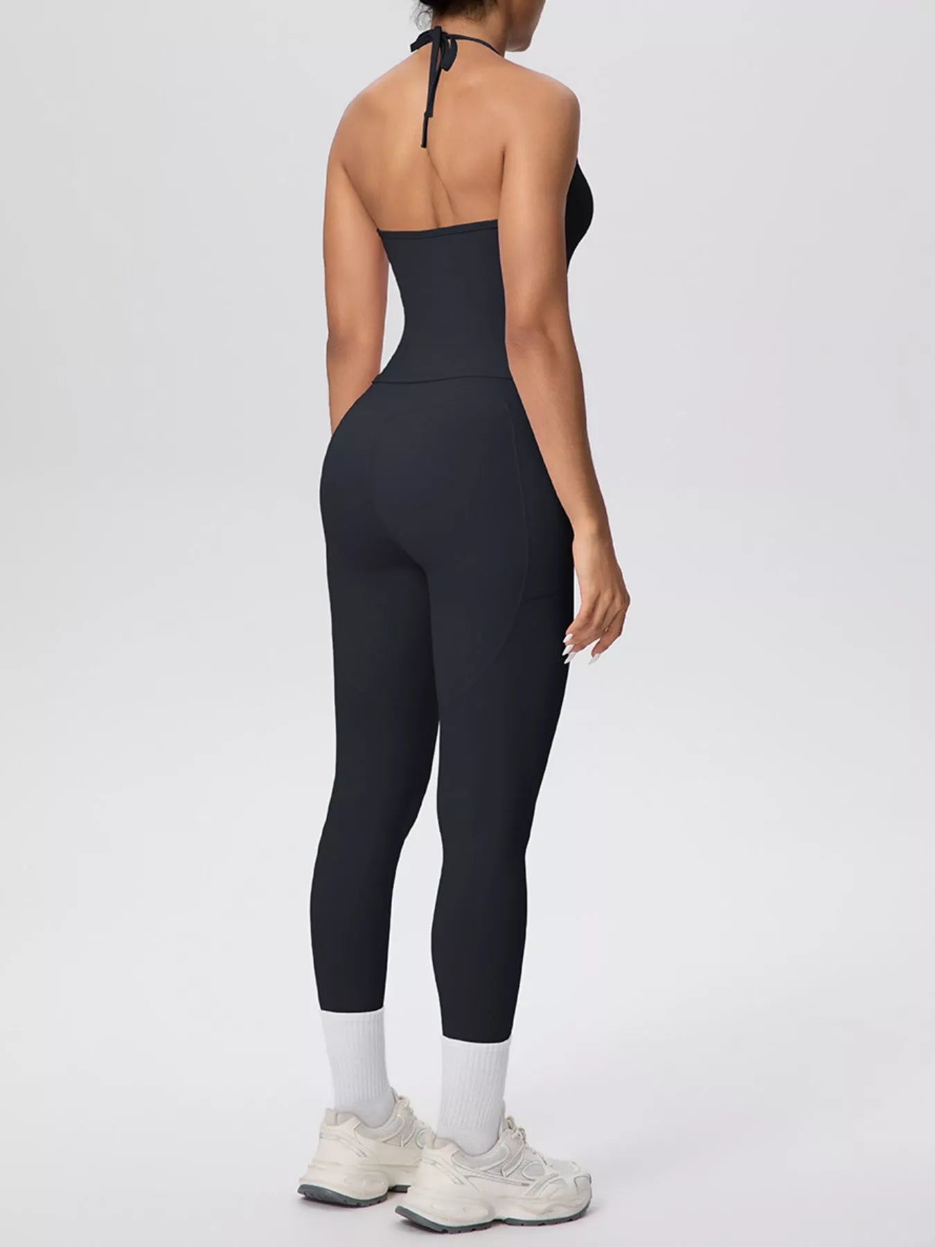 Trendsi Halter Neck Cami and High-Waisted Leggings Active Set -