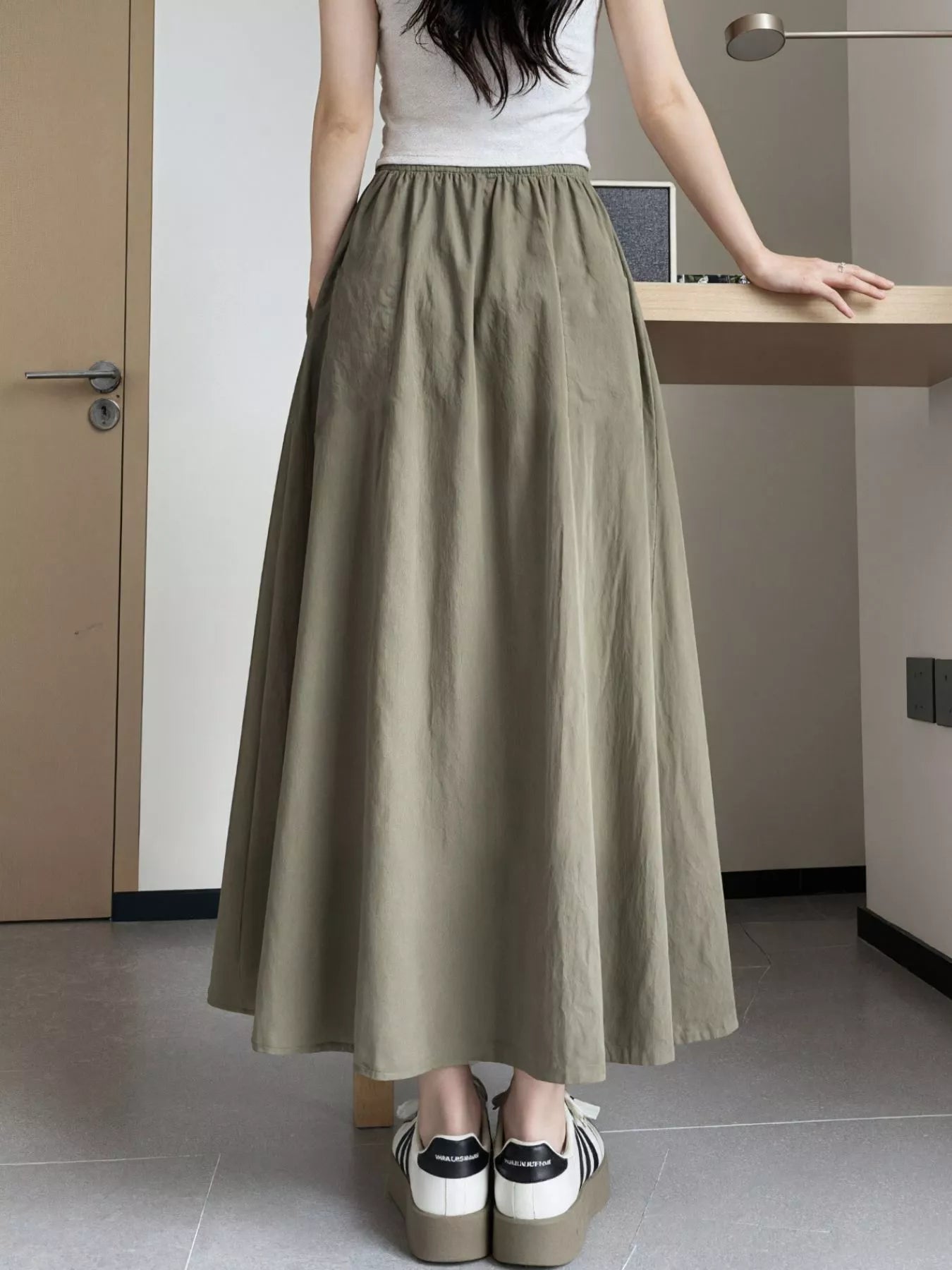 Trendsi Flowy A-Line Maxi Skirt -