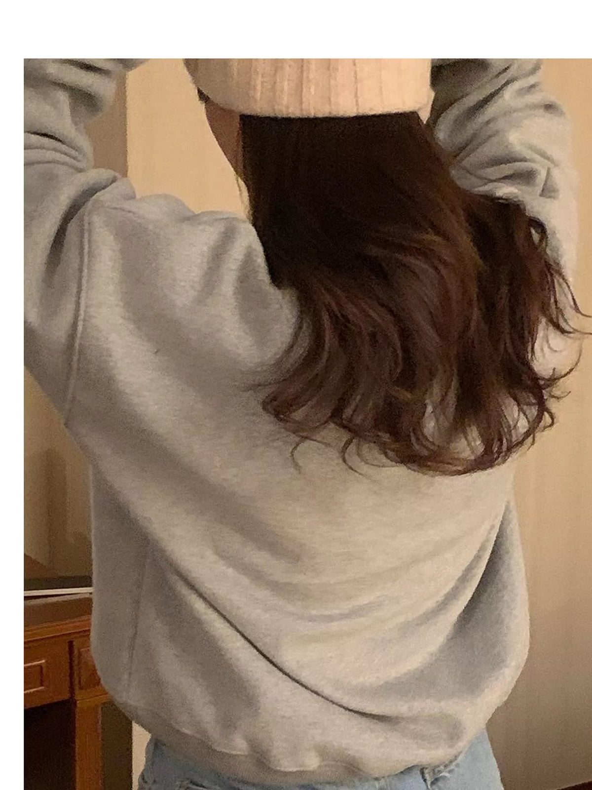 Oversized Graphic Crewneck Sweatshirt — back view
