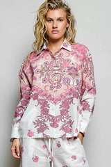 Trendsi POL Printed Floral Button Down Shirt -