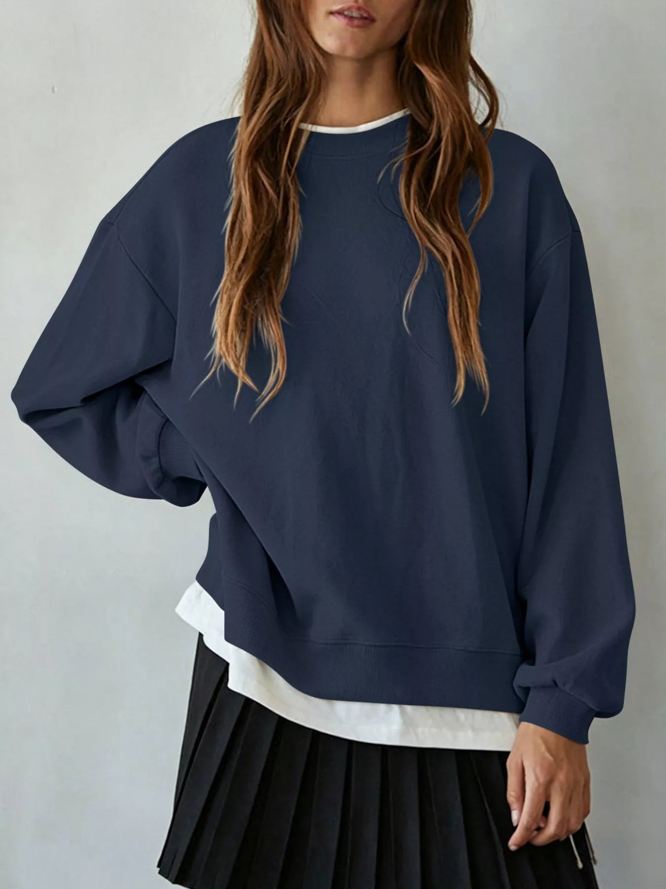 Trendsi Oversized Crew Neck Sweatshirt -