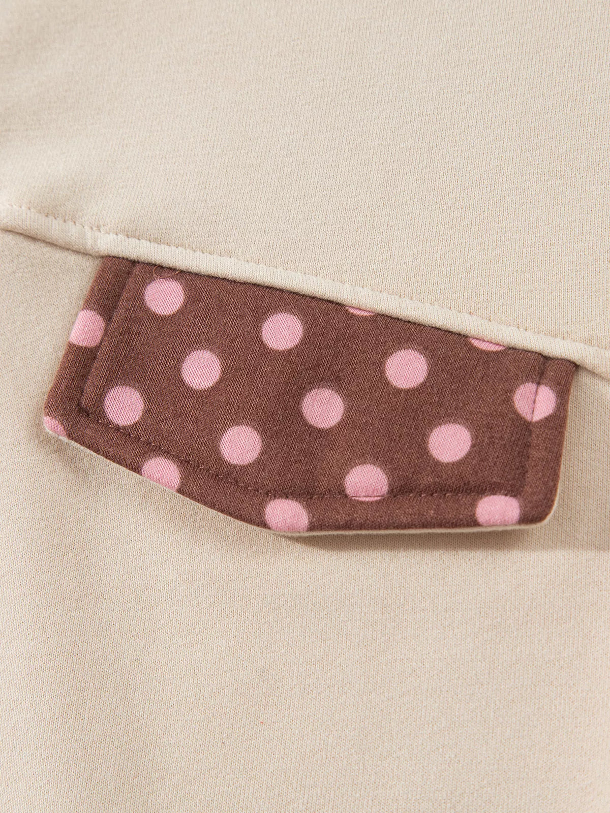 Polka-dot top and shorts set, top polka dot flap