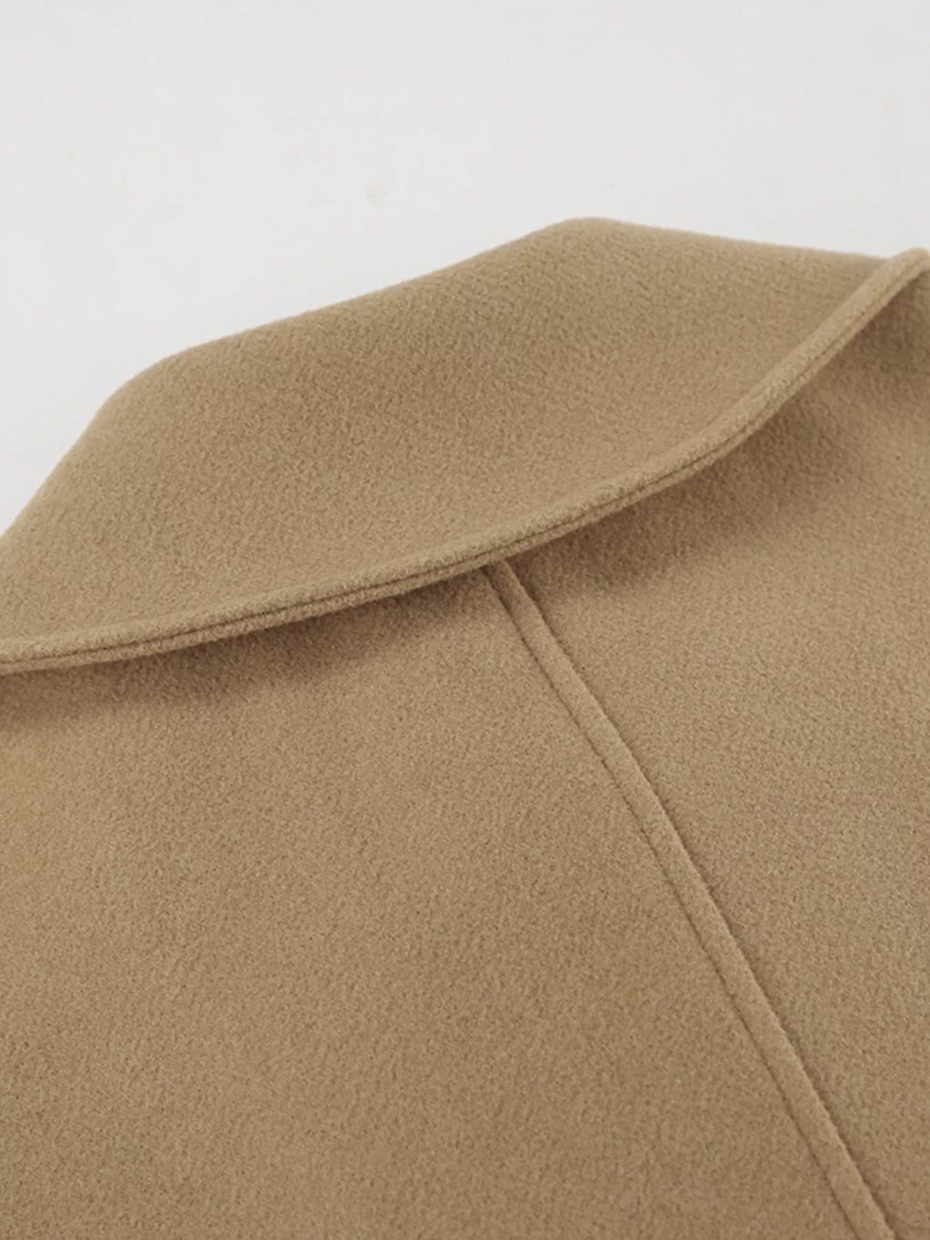 Trendsi Oversized Lapel Collar Button-Down Coat -