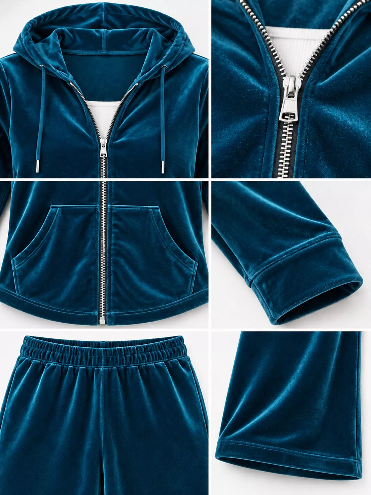 Hoodie and Flare Pants Set — garment construction details