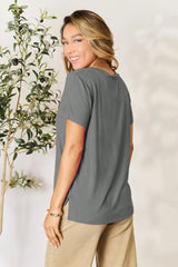 Trendsi Basic Bae Full Size Round Neck Short Sleeve T-Shirt -