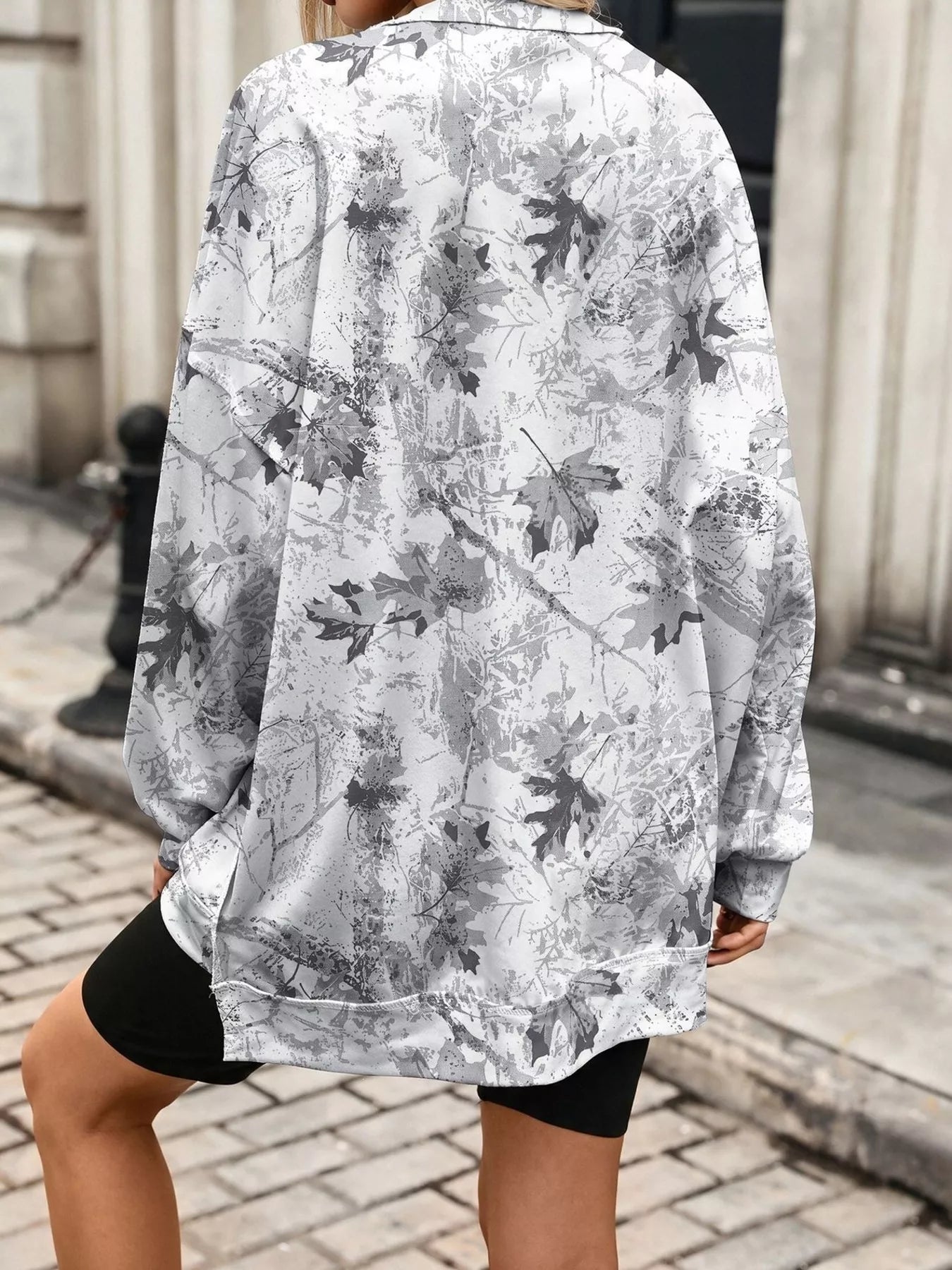 Trendsi Printed Round Neck Sweatshirt -