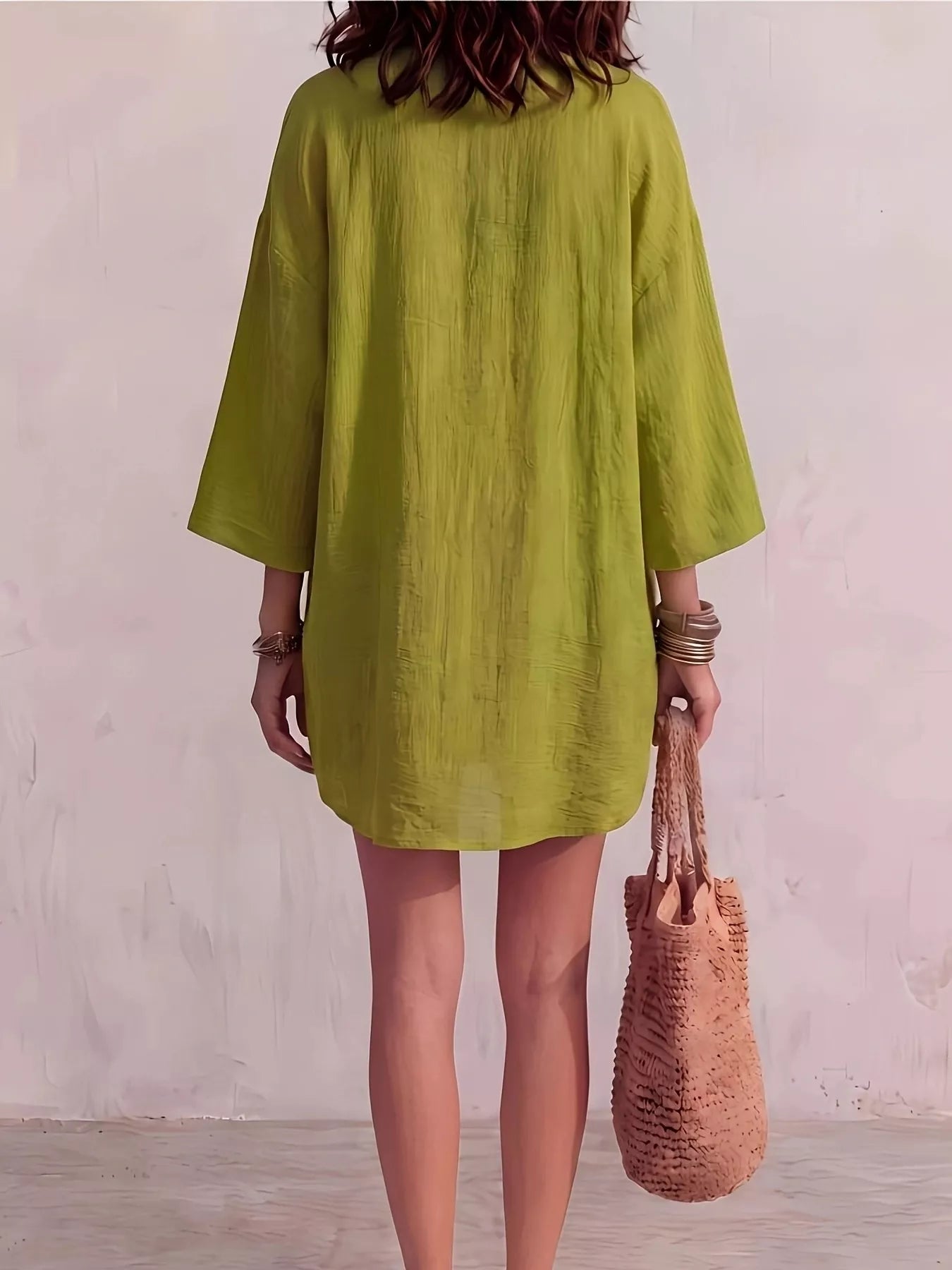 Trendsi V-Neck Tank & Button-Down Shirt and Shorts Set -