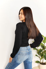 Trendsi Culture Code Full Size V- Neck Bodysuit -