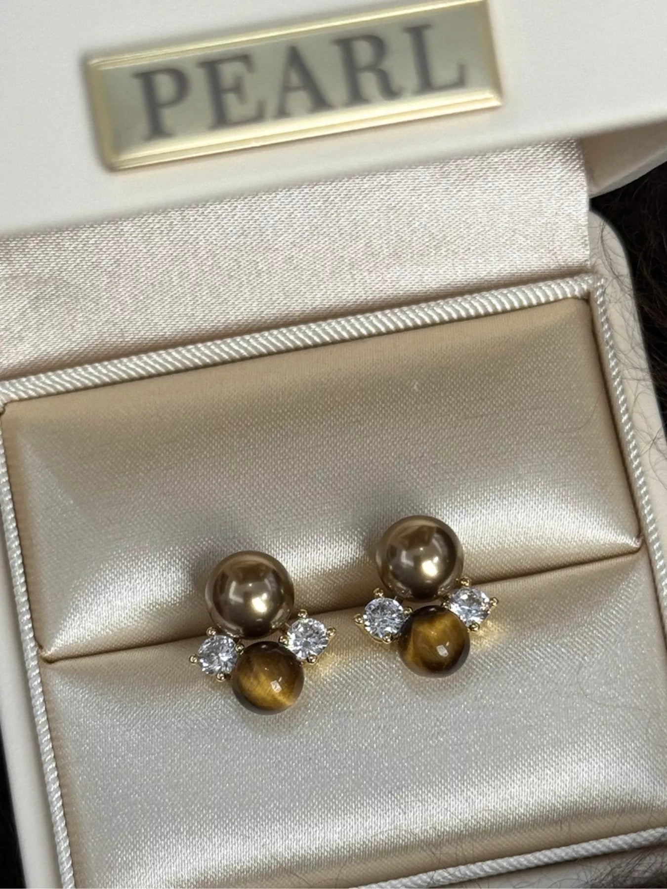 Trendsi Tiger Eye Stud Earrings -