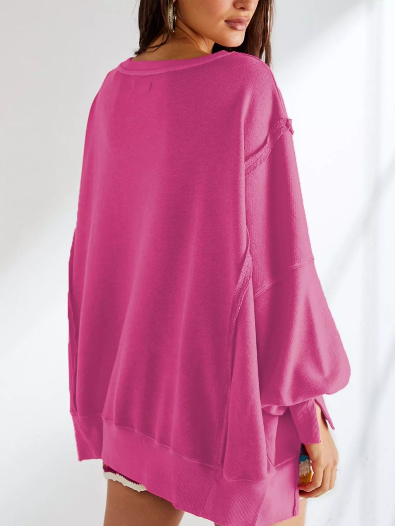 Trendsi Oversized Relaxed Fit Crew Neck Sweatshirt -