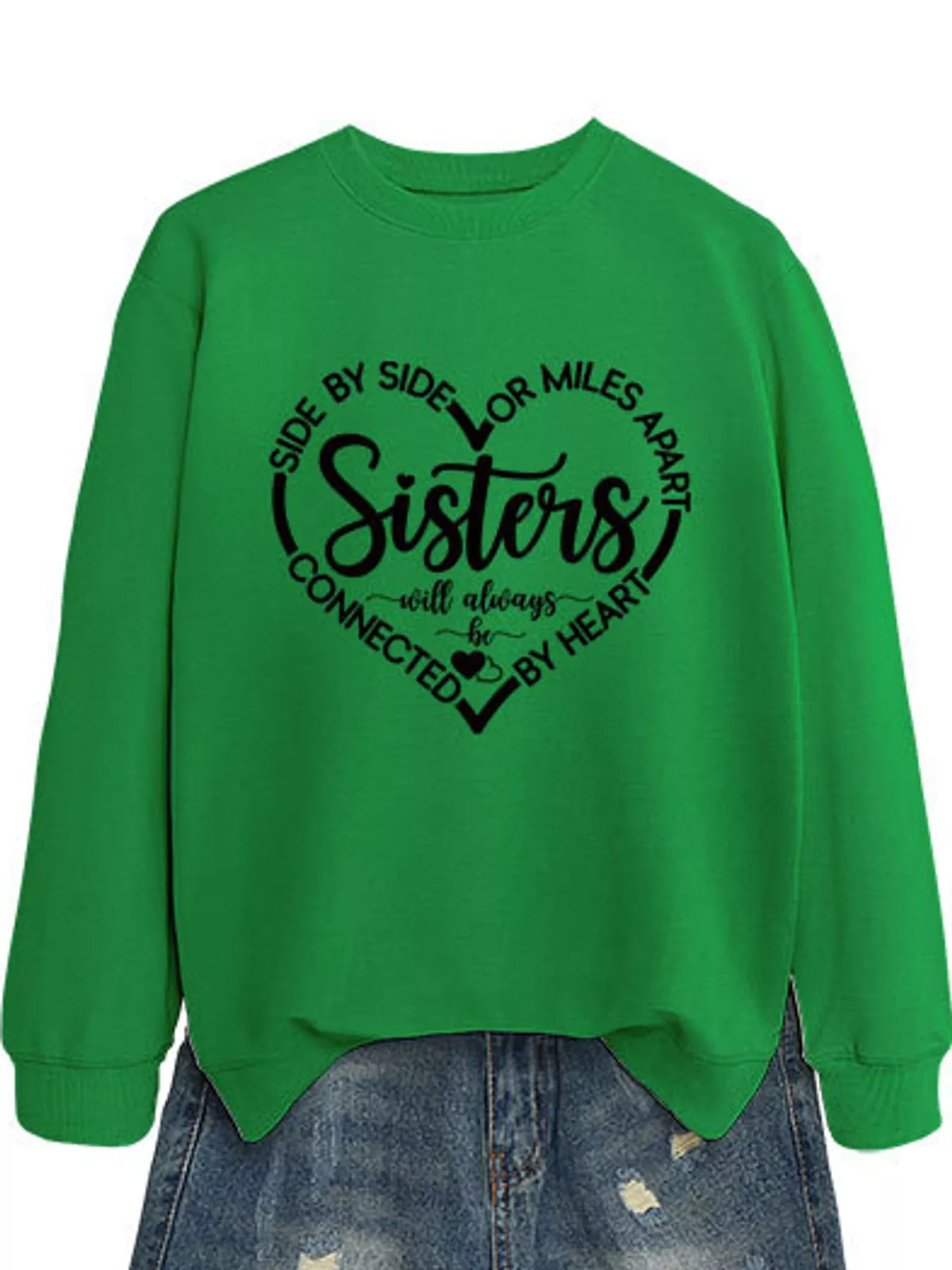 Graphic long-sleeve sweatshirt, product view