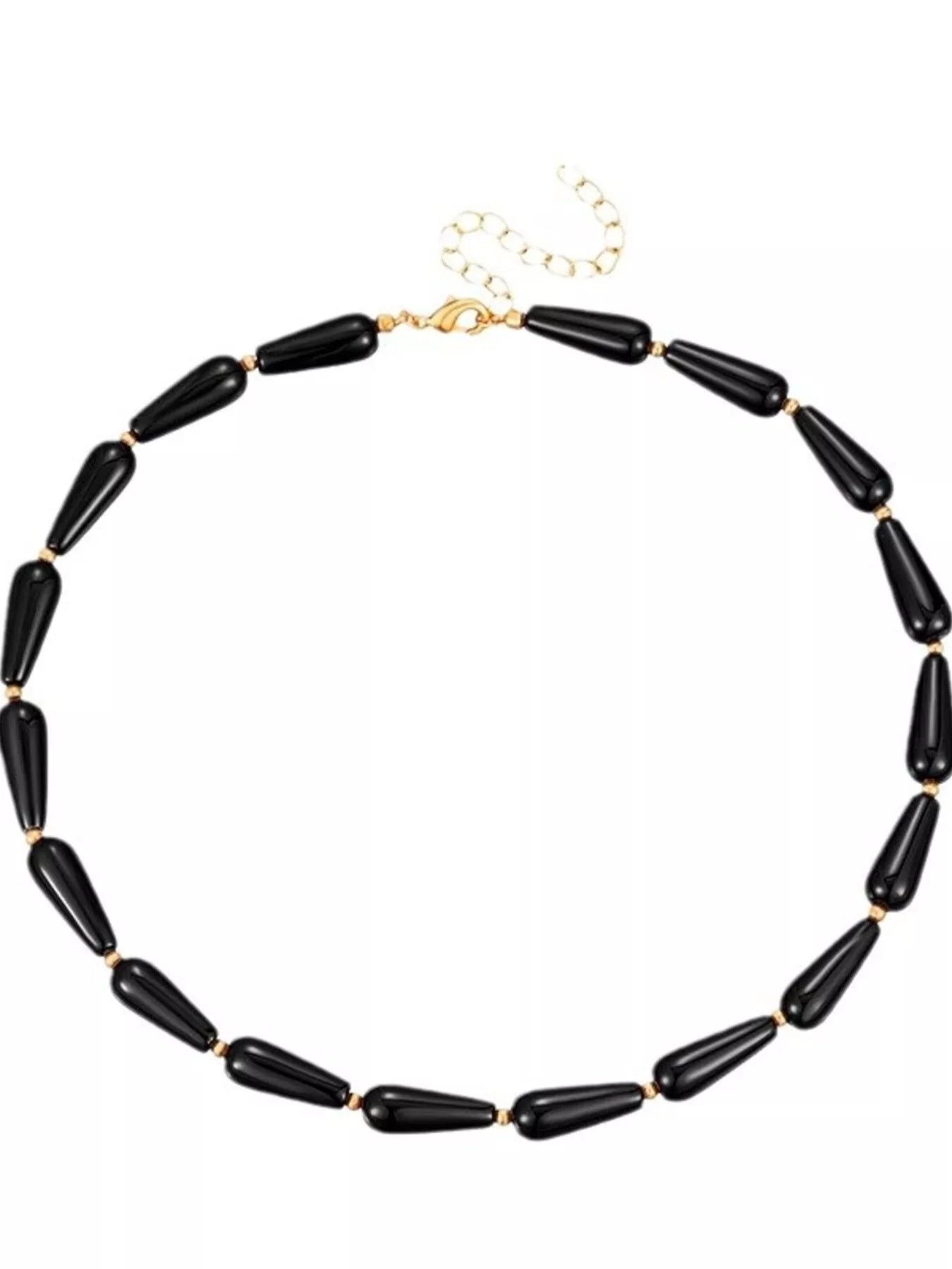 Trendsi Alloy Teardrop Adjustable Necklace -